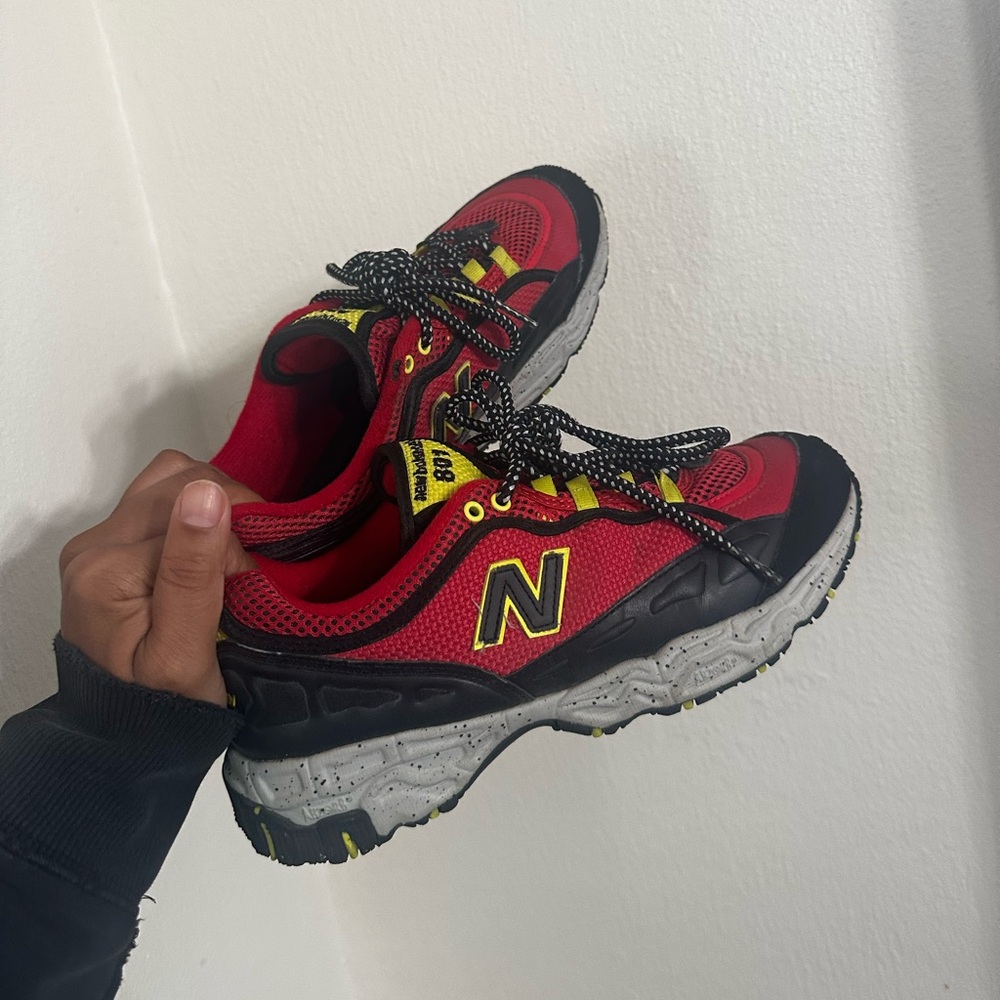 SOLD 
New Balance women’s 801 Red and Yellow Sneakers
